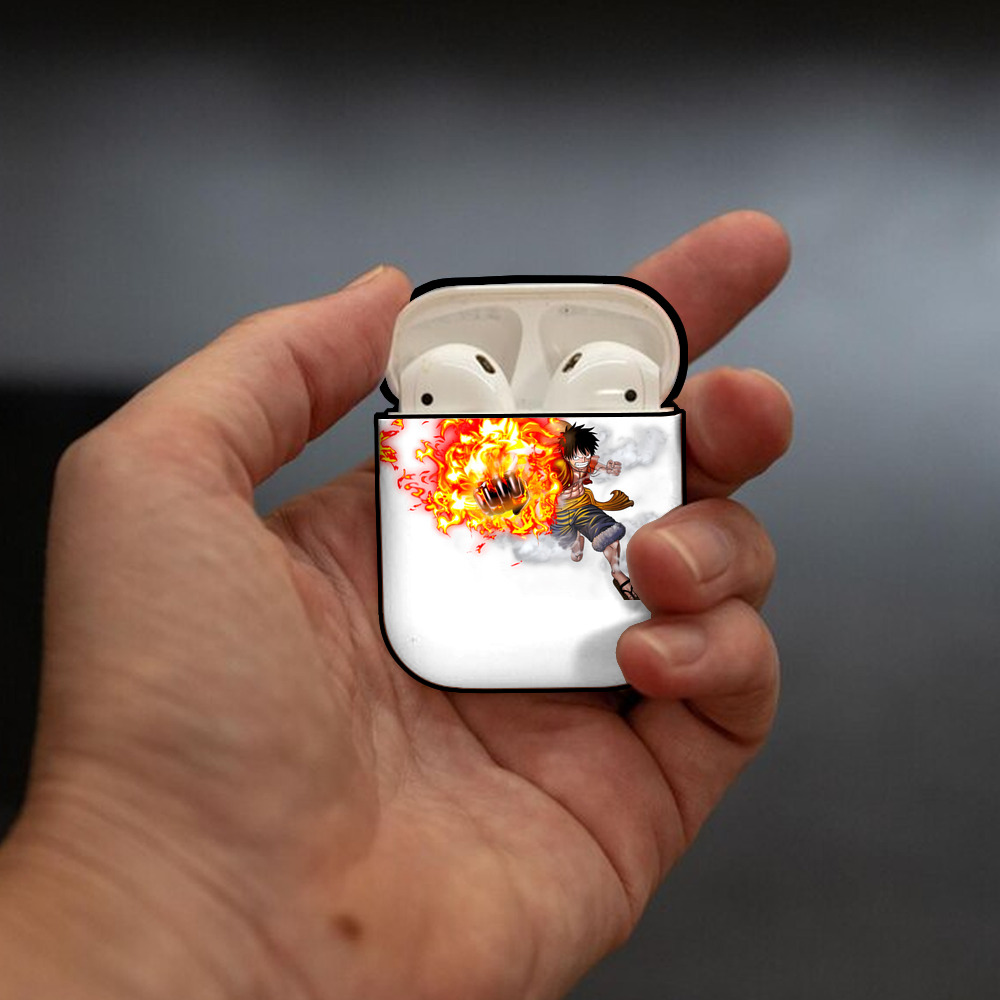 ワンピース モンキー・D・ルフィ ONE PIECE Monkey D. Luffy AirPods 第2世代保護ケース ハードシェル ブラック 耐衝撃・防指紋・カラビナ付き