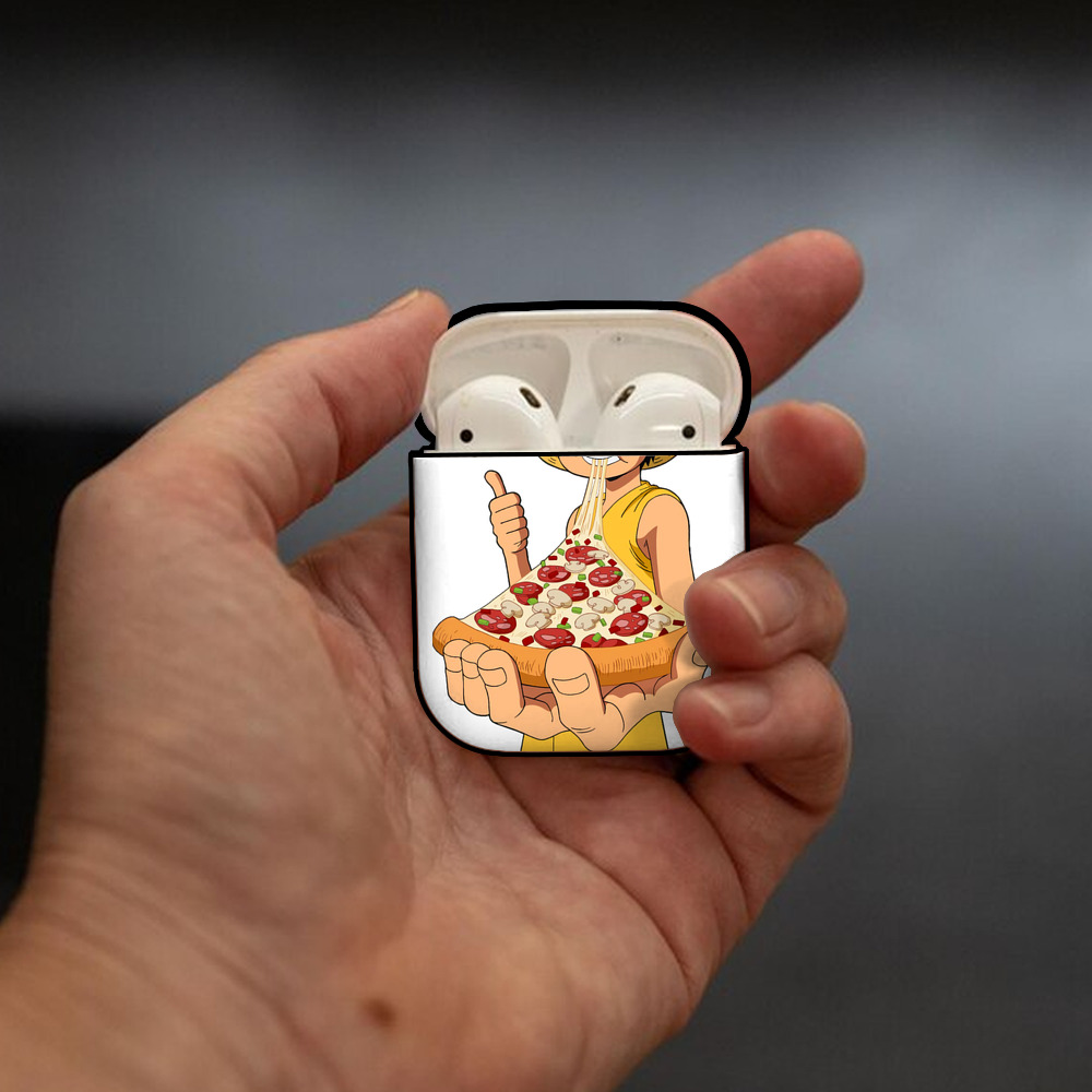 ワンピース モンキー・D・ルフィ ONE PIECE Monkey D. Luffy AirPods 第2世代保護ケース ハードシェル ブラック 耐衝撃・防指紋・カラビナ付き