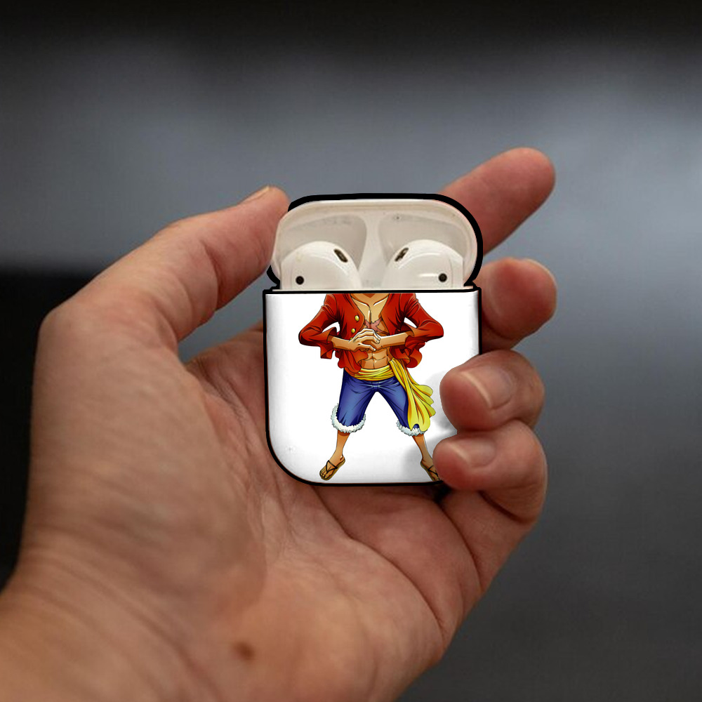 ワンピース モンキー・D・ルフィ ONE PIECE Monkey D. Luffy AirPods 第2世代保護ケース ハードシェル ブラック 耐衝撃・防指紋・カラビナ付き