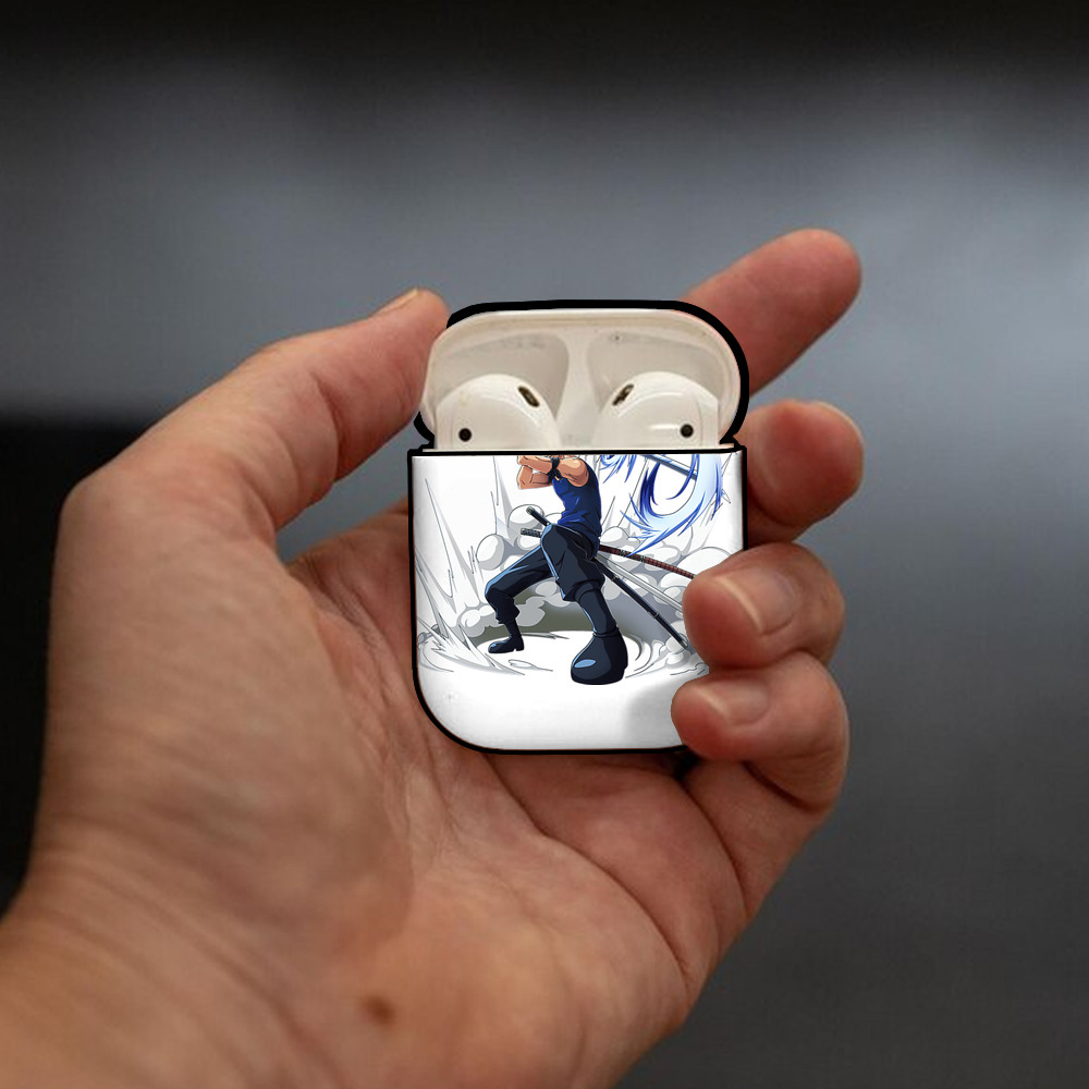 ワンピース ロロノア・ゾロ ONE PIECE Roronoa Zoro AirPods 第2世代保護ケース ハードシェル ブラック 耐衝撃・防指紋・カラビナ付き