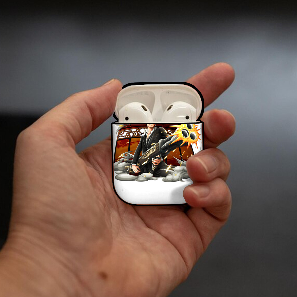 ワンピース ロロノア・ゾロ ONE PIECE Roronoa Zoro AirPods 第2世代保護ケース ハードシェル ブラック 耐衝撃・防指紋・カラビナ付き