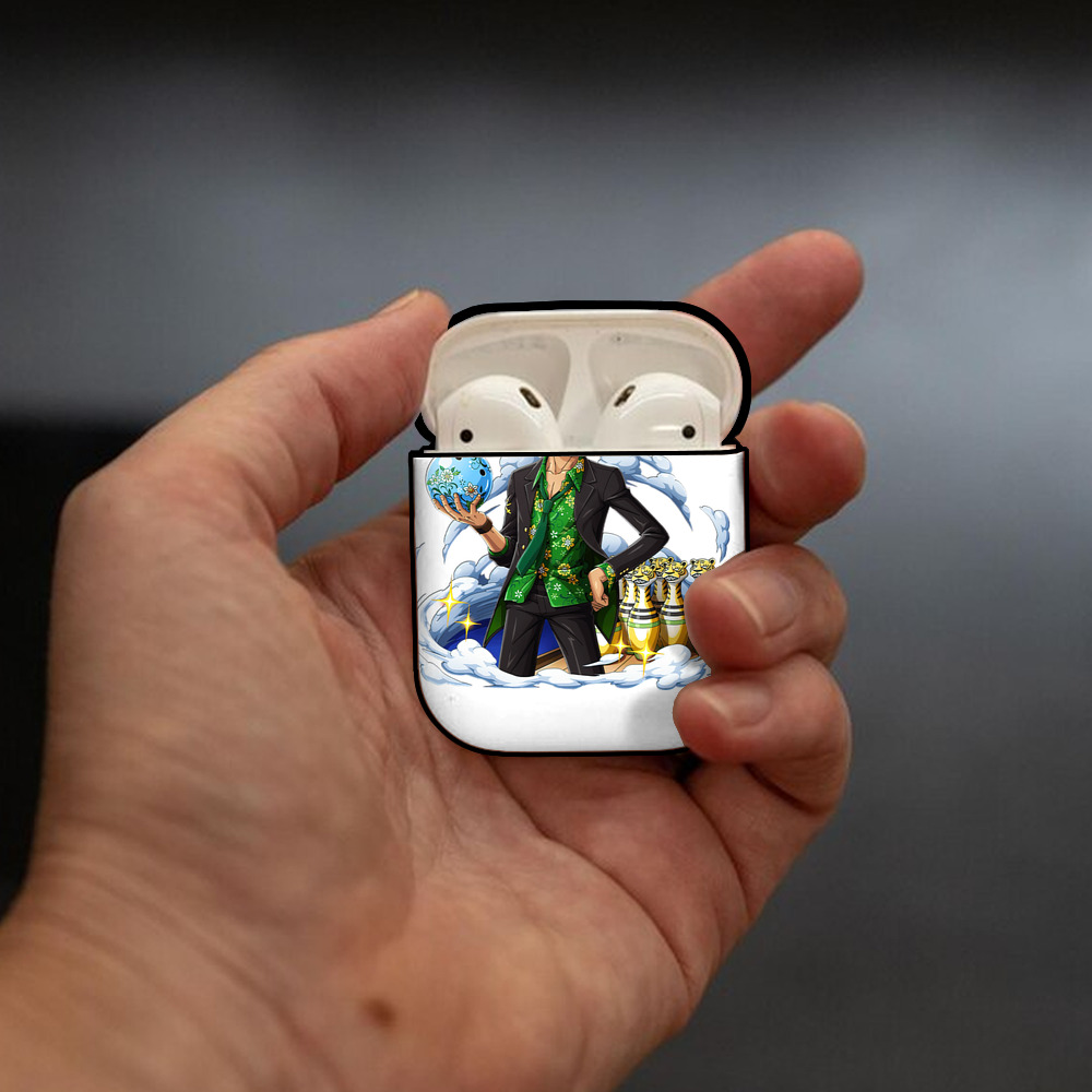 ワンピース ロロノア・ゾロ ONE PIECE Roronoa Zoro AirPods 第2世代保護ケース ハードシェル ブラック 耐衝撃・防指紋・カラビナ付き