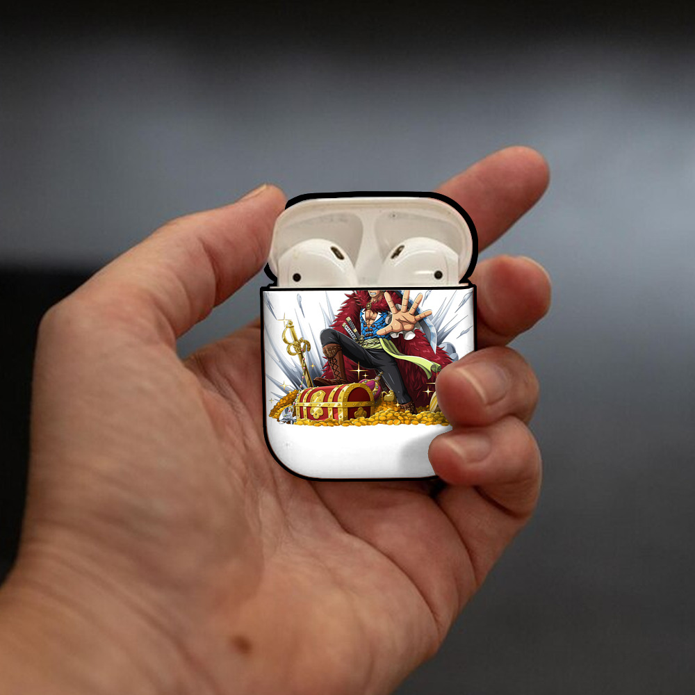 ワンピース ロロノア・ゾロ ONE PIECE Roronoa Zoro AirPods 第2世代保護ケース ハードシェル ブラック 耐衝撃・防指紋・カラビナ付き