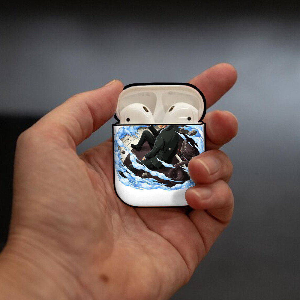 ワンピース ロロノア・ゾロ ONE PIECE Roronoa Zoro AirPods 第2世代保護ケース ハードシェル ブラック 耐衝撃・防指紋・カラビナ付き