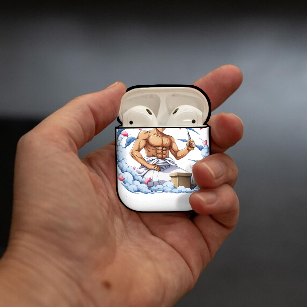 ワンピース ロロノア・ゾロ ONE PIECE Roronoa Zoro AirPods 第2世代保護ケース ハードシェル ブラック 耐衝撃・防指紋・カラビナ付き