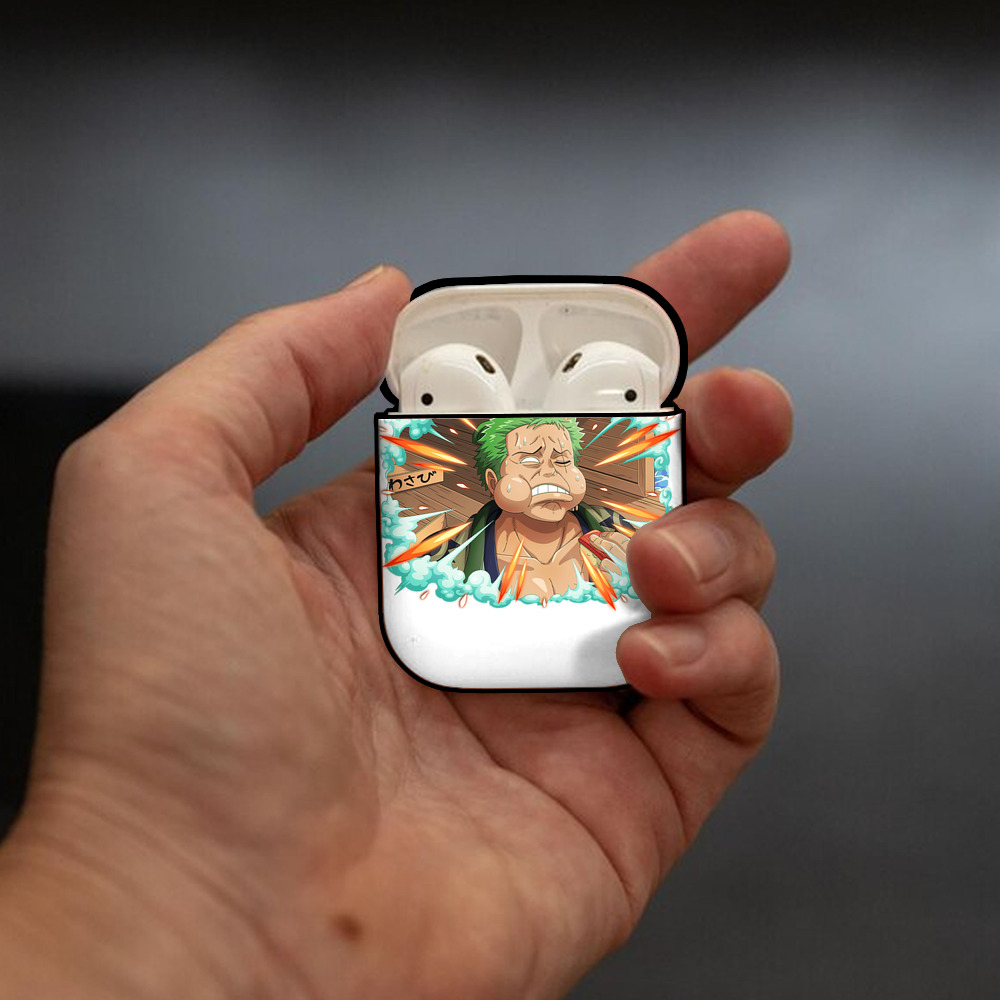 ワンピース ロロノア・ゾロ ONE PIECE Roronoa Zoro AirPods 第2世代保護ケース ハードシェル ブラック 耐衝撃・防指紋・カラビナ付き