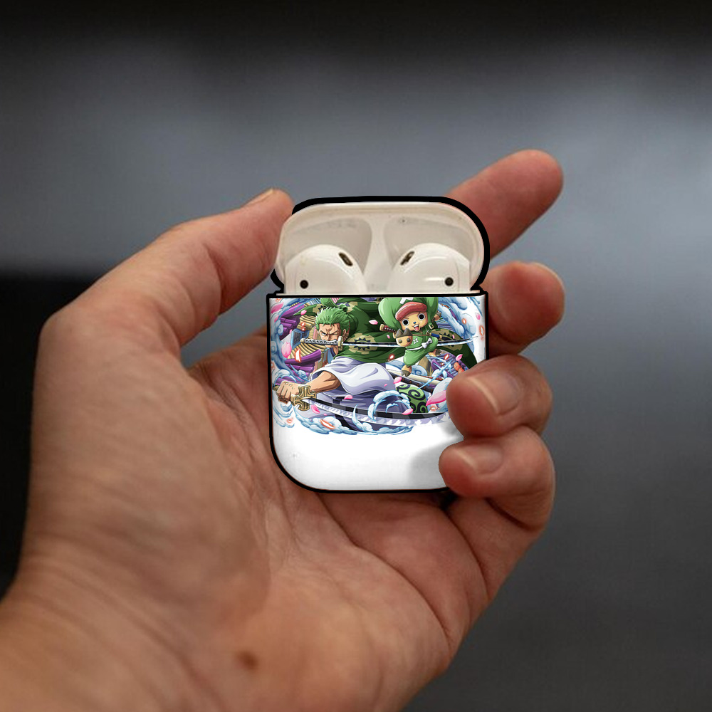 ワンピース ロロノア・ゾロ ONE PIECE Roronoa Zoro AirPods 第2世代保護ケース ハードシェル ブラック 耐衝撃・防指紋・カラビナ付き