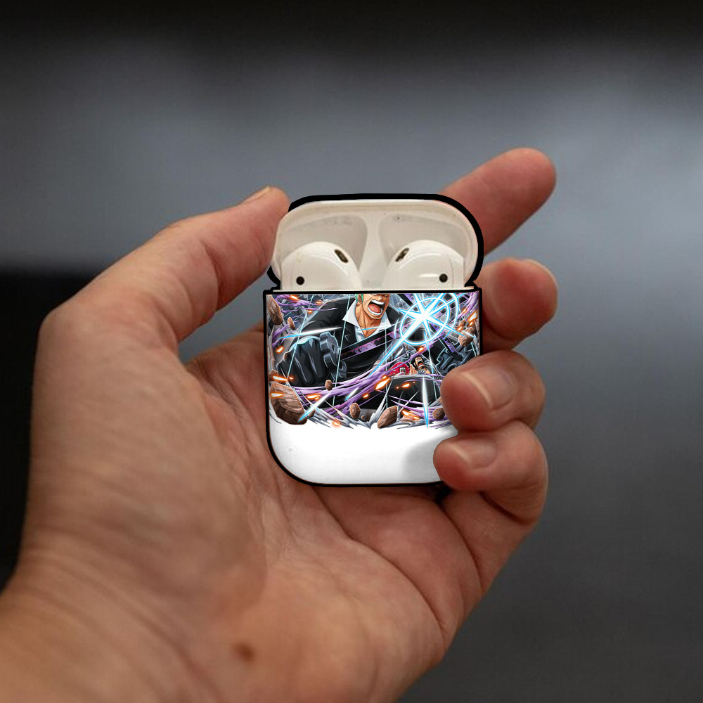 ワンピース ロロノア・ゾロ ONE PIECE Roronoa Zoro AirPods 第2世代保護ケース ハードシェル ブラック 耐衝撃・防指紋・カラビナ付き