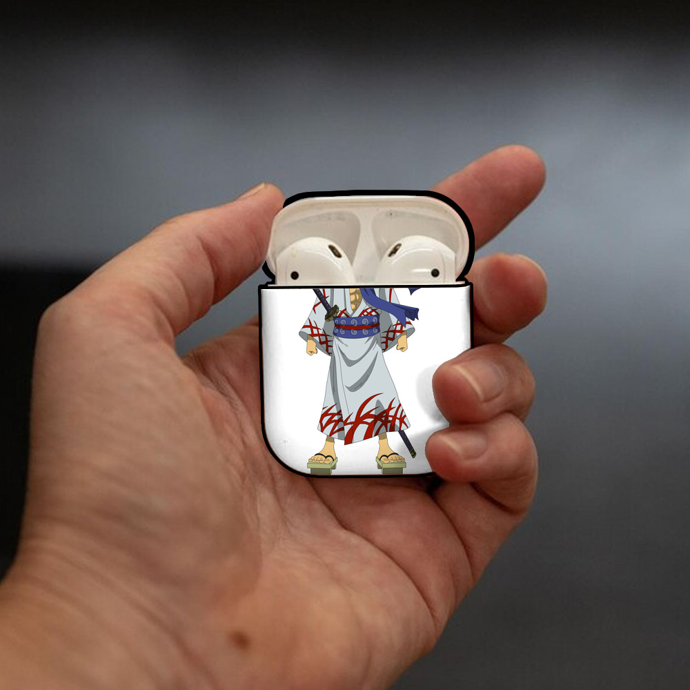 ワンピース ロロノア・ゾロ ONE PIECE Roronoa Zoro AirPods 第2世代保護ケース ハードシェル ブラック 耐衝撃・防指紋・カラビナ付き