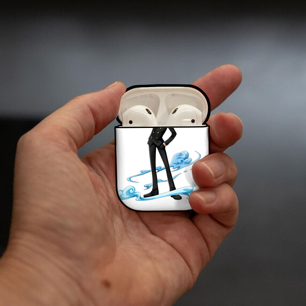 ワンピース サンジ ONE PIECE Sanji AirPods 第2世代保護ケース ハードシェル ブラック 耐衝撃・防指紋・カラビナ付き