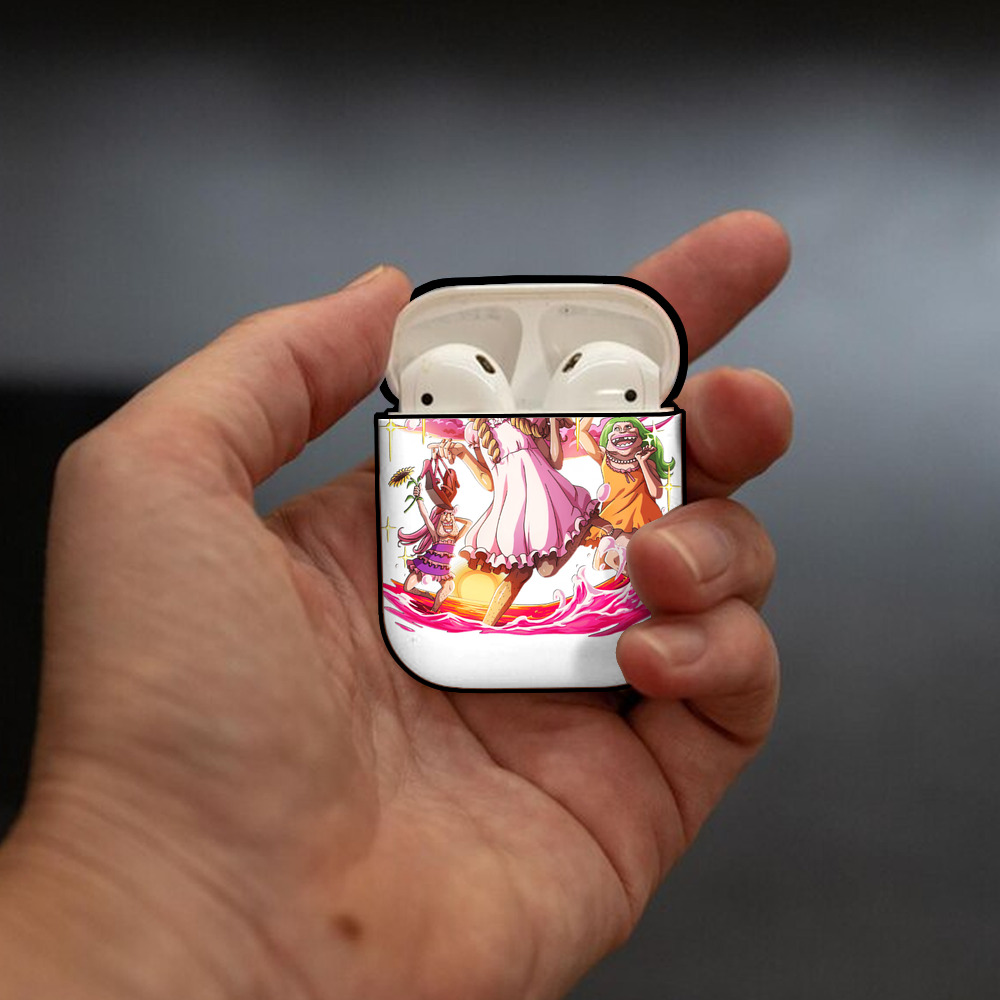 ワンピース サンジ ONE PIECE Sanji AirPods 第2世代保護ケース ハードシェル ブラック 耐衝撃・防指紋・カラビナ付き