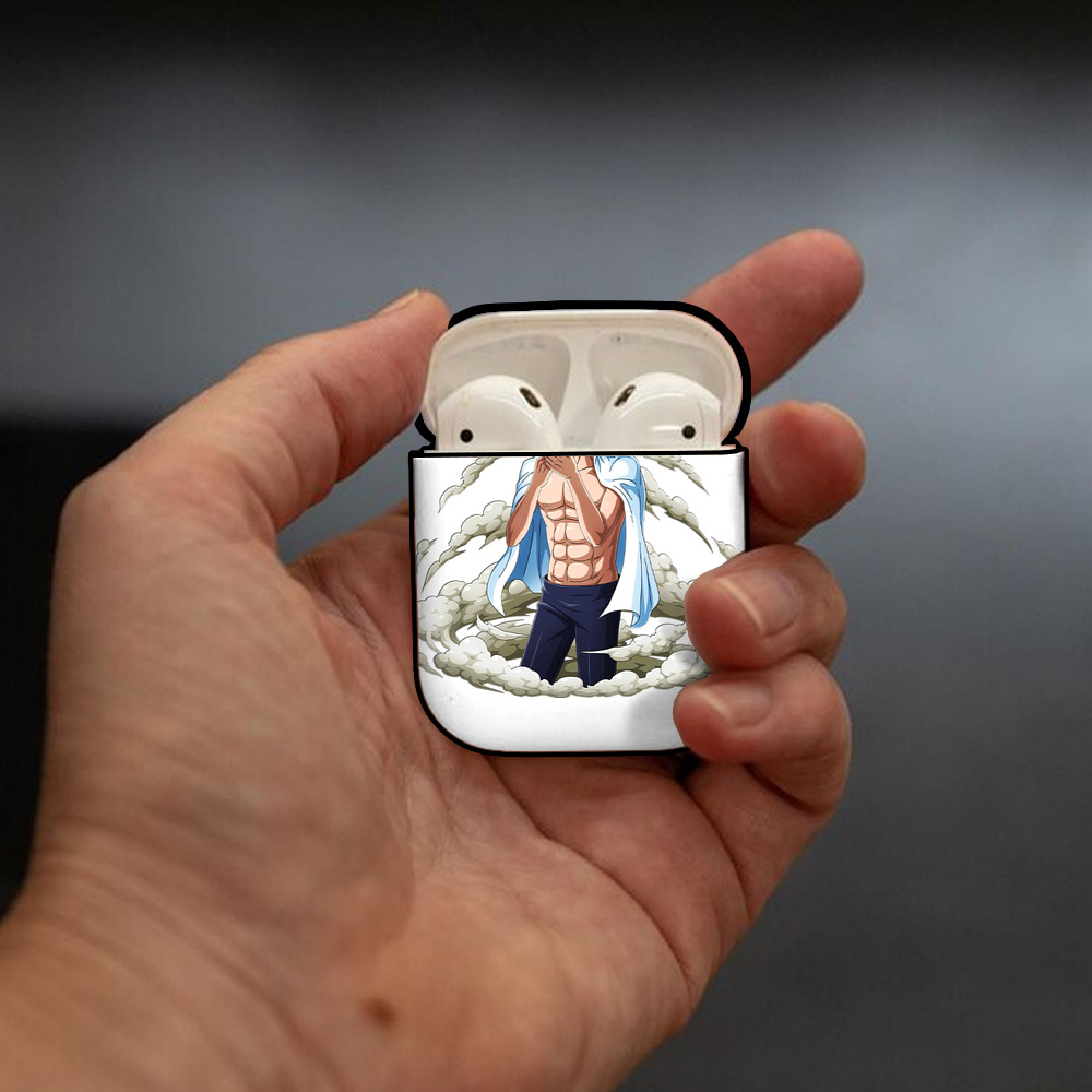 ワンピース サンジ ONE PIECE Sanji AirPods 第2世代保護ケース ハードシェル ブラック 耐衝撃・防指紋・カラビナ付き