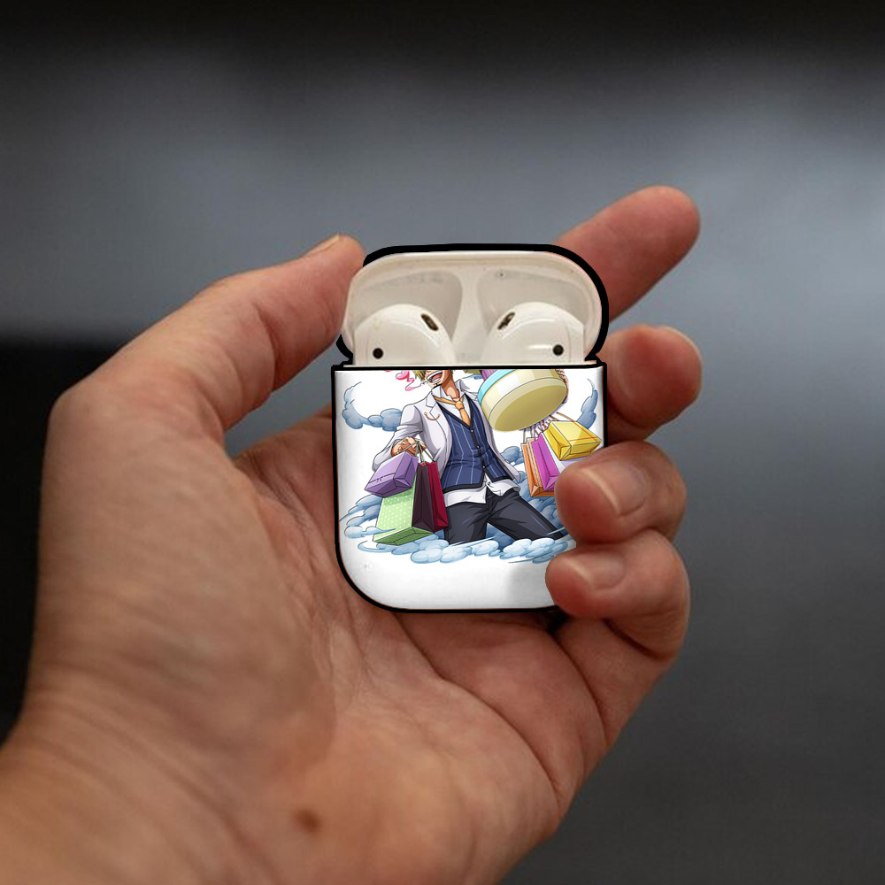 ワンピース サンジ ONE PIECE Sanji AirPods 第2世代保護ケース ハードシェル ブラック 耐衝撃・防指紋・カラビナ付き