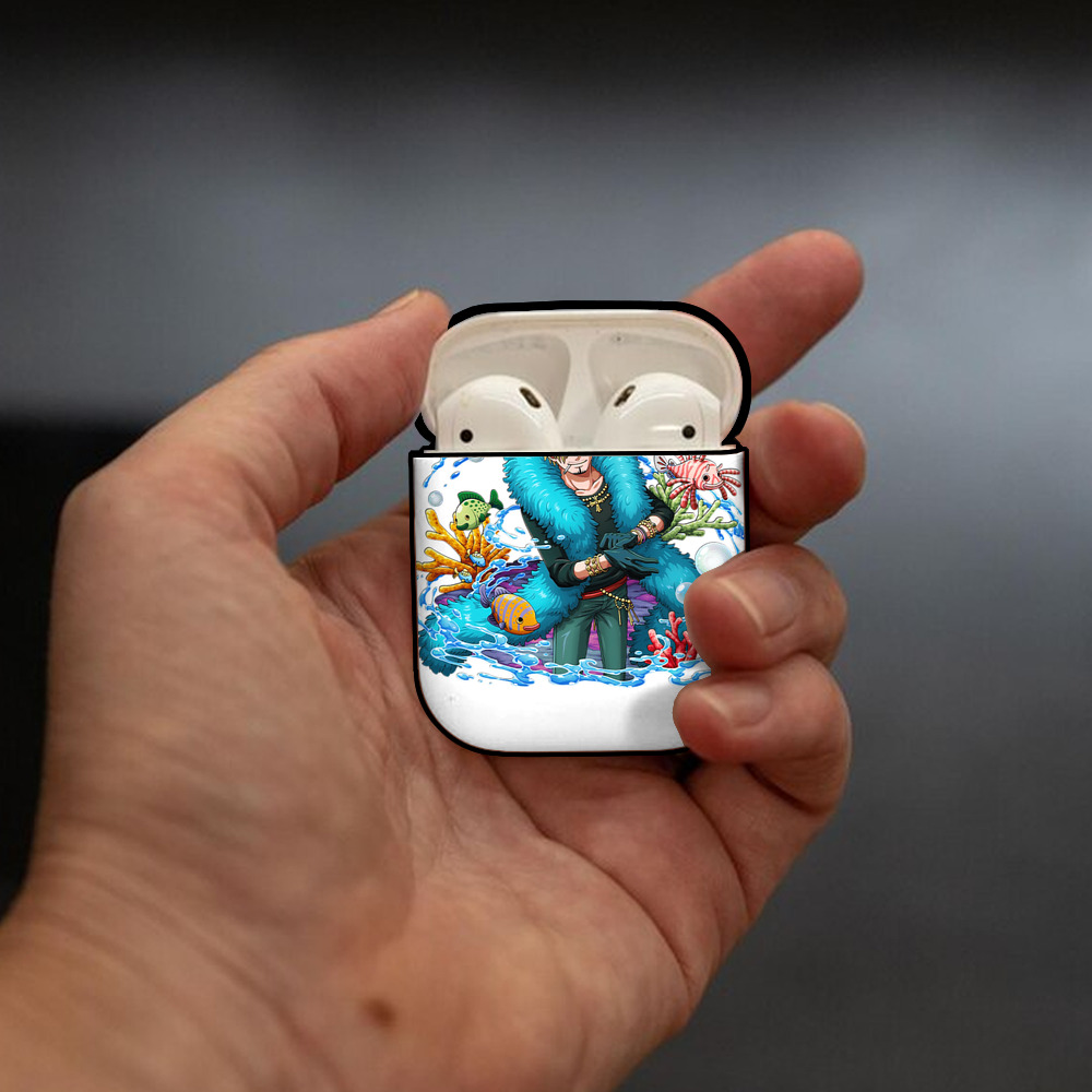 ワンピース サンジ ONE PIECE Sanji AirPods 第2世代保護ケース ハードシェル ブラック 耐衝撃・防指紋・カラビナ付き