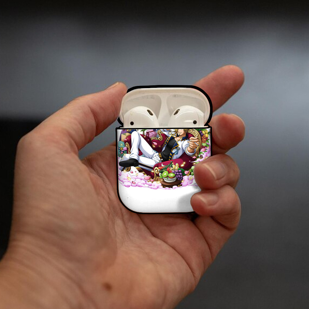 ワンピース サンジ ONE PIECE Sanji AirPods 第2世代保護ケース ハードシェル ブラック 耐衝撃・防指紋・カラビナ付き