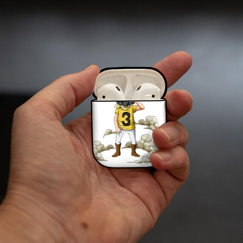 ワンピース サンジ ONE PIECE Sanji AirPods 第2世代保護ケース ハードシェル ブラック 耐衝撃・防指紋・カラビナ付き