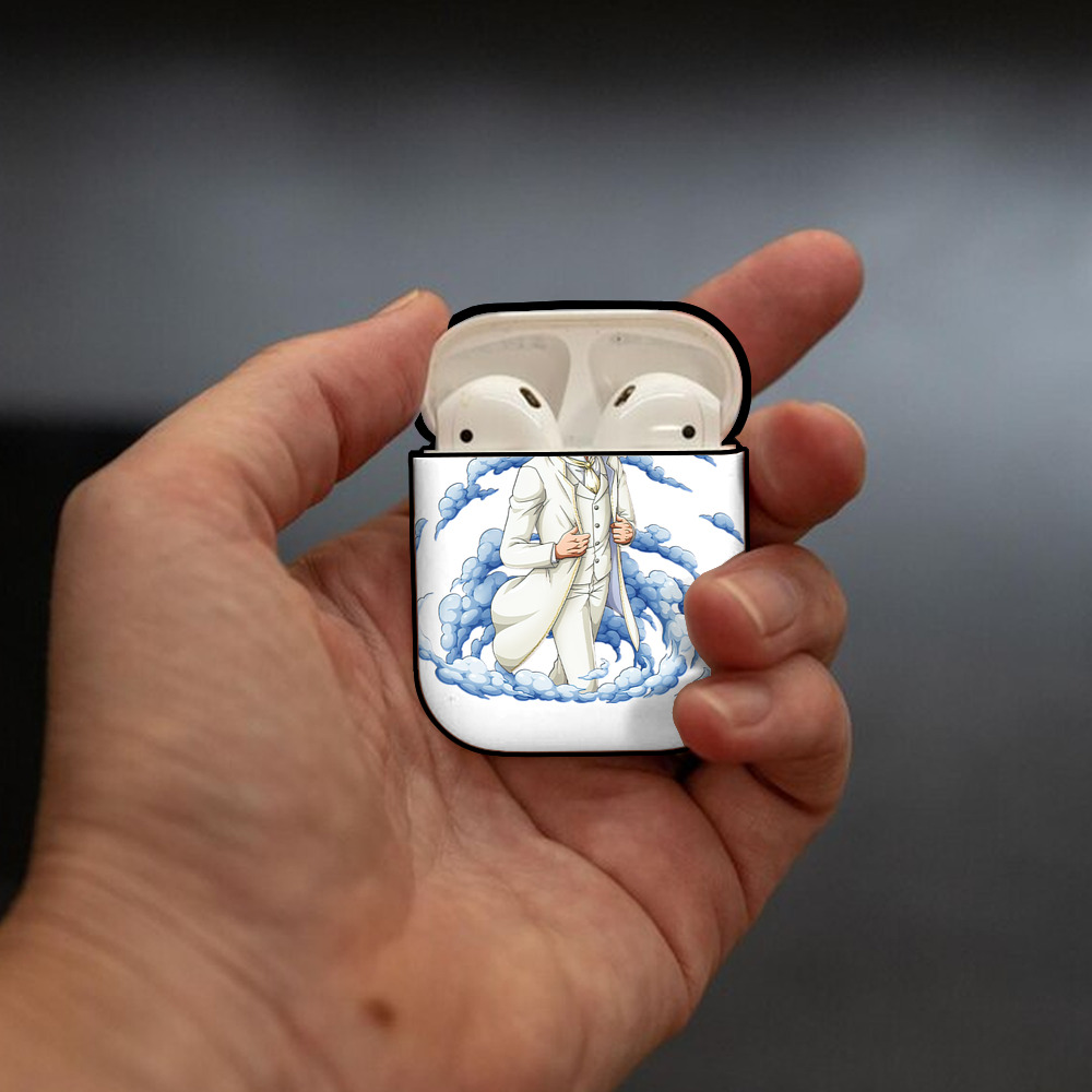 ワンピース サンジ ONE PIECE Sanji AirPods 第2世代保護ケース ハードシェル ブラック 耐衝撃・防指紋・カラビナ付き