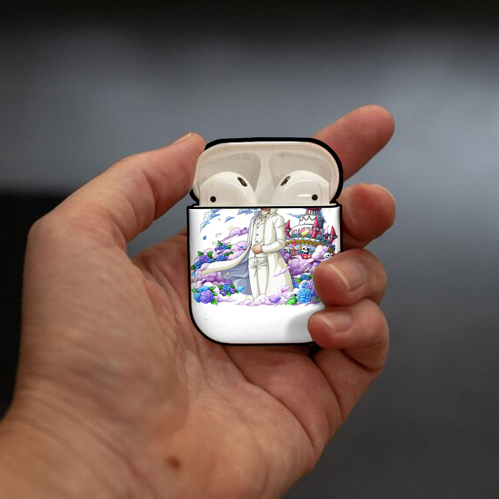 ワンピース サンジ ONE PIECE Sanji AirPods 第2世代保護ケース ハードシェル ブラック 耐衝撃・防指紋・カラビナ付き