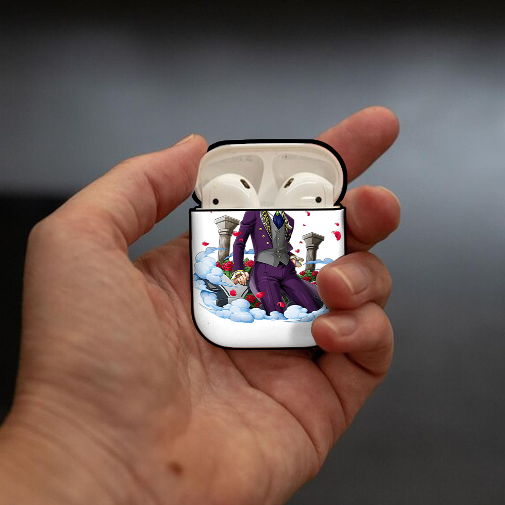 ワンピース サンジ ONE PIECE Sanji AirPods 第2世代保護ケース ハードシェル ブラック 耐衝撃・防指紋・カラビナ付き