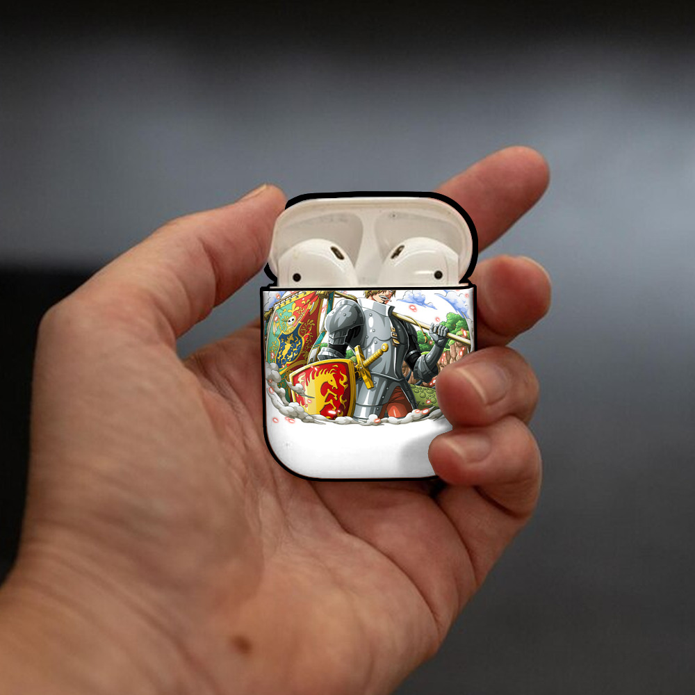 ワンピース サンジ ONE PIECE Sanji AirPods 第2世代保護ケース ハードシェル ブラック 耐衝撃・防指紋・カラビナ付き