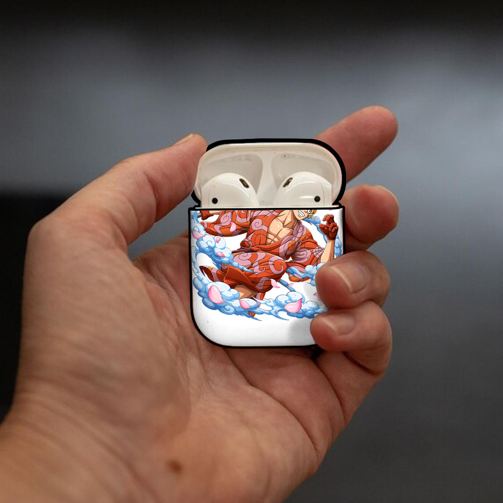 ワンピース サンジ ONE PIECE Sanji AirPods 第2世代保護ケース ハードシェル ブラック 耐衝撃・防指紋・カラビナ付き