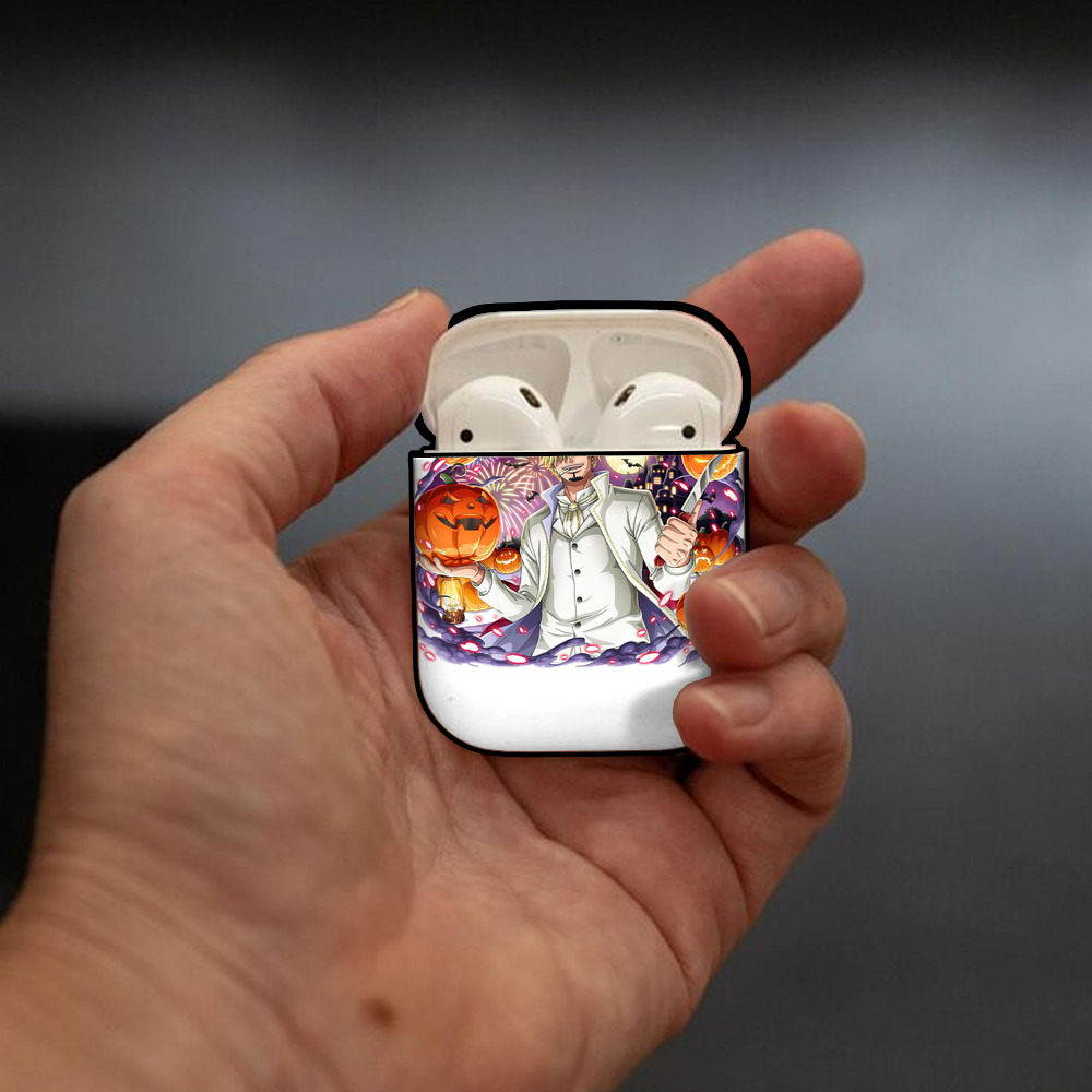 ワンピース サンジ ONE PIECE Sanji AirPods 第2世代保護ケース ハードシェル ブラック 耐衝撃・防指紋・カラビナ付き