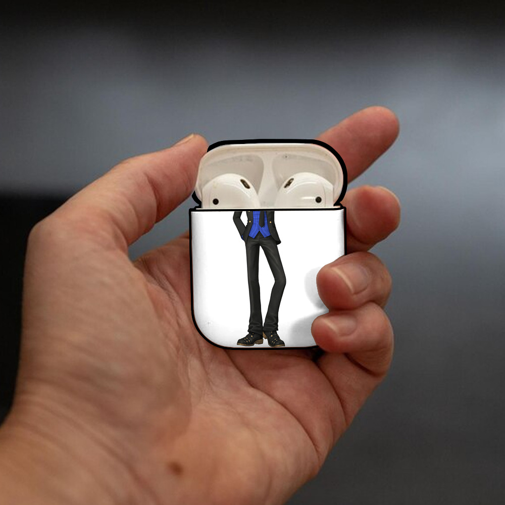 ワンピース サンジ ONE PIECE Sanji AirPods 第2世代保護ケース ハードシェル ブラック 耐衝撃・防指紋・カラビナ付き