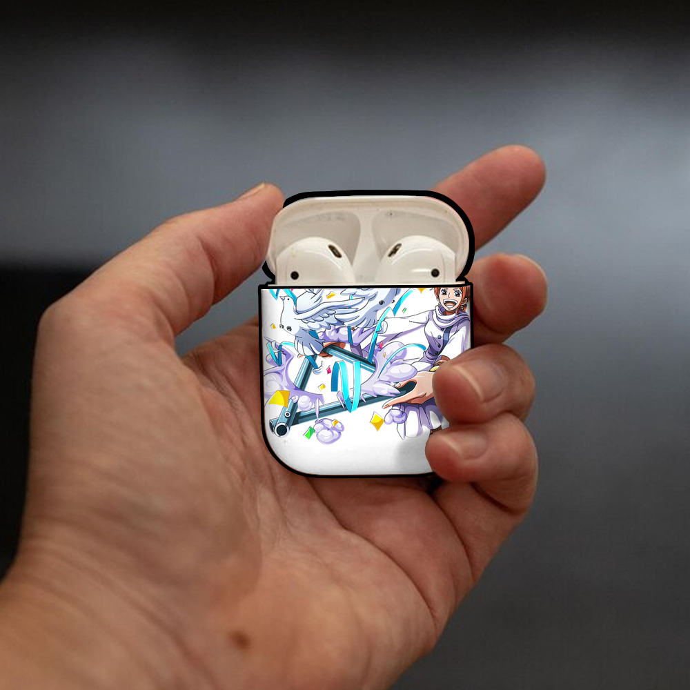 ワンピース ナミ ONE PIECE Nami AirPods 第2世代保護ケース ハードシェル ブラック 耐衝撃・防指紋・カラビナ付き