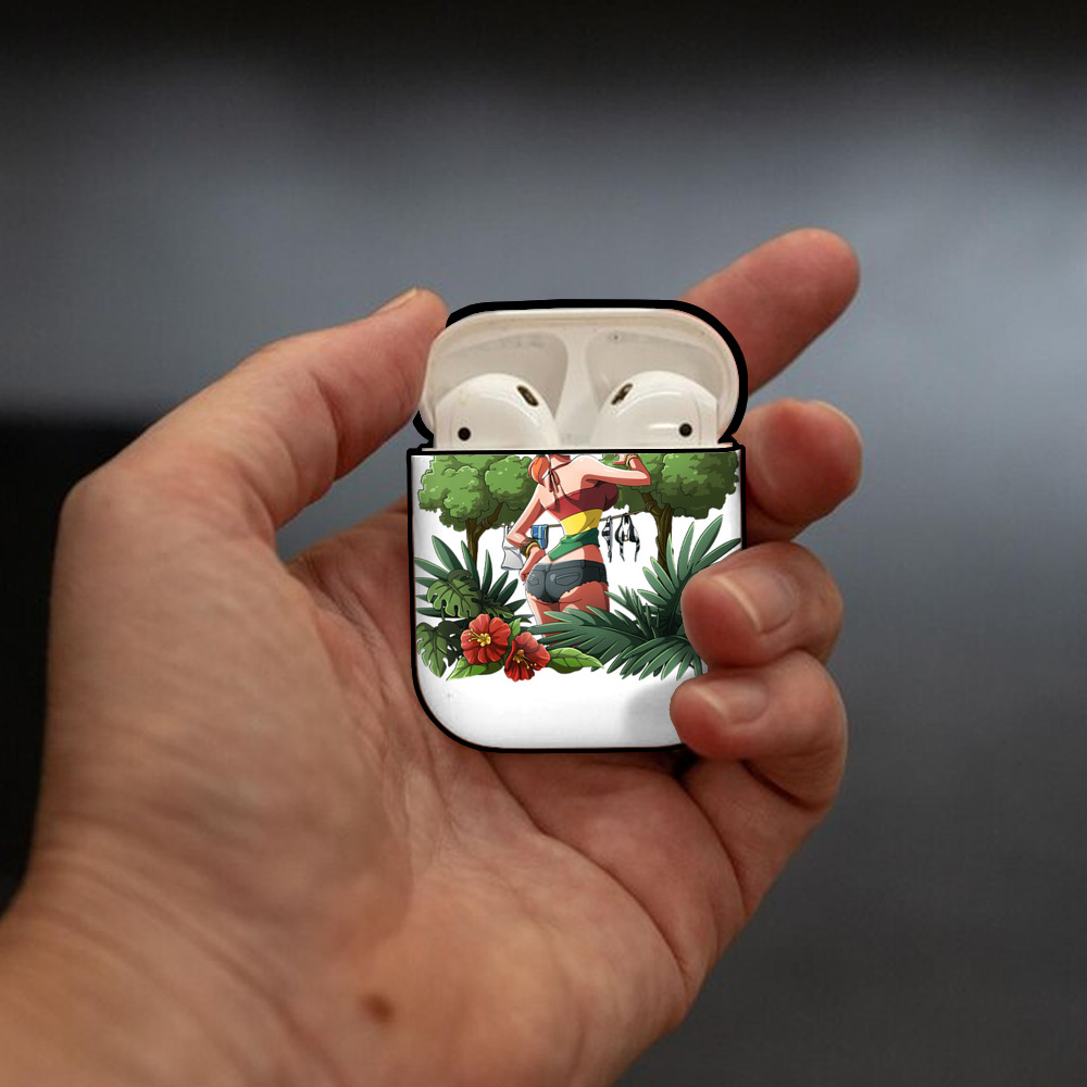 ワンピース ナミ ONE PIECE Nami AirPods 第2世代保護ケース ハードシェル ブラック 耐衝撃・防指紋・カラビナ付き