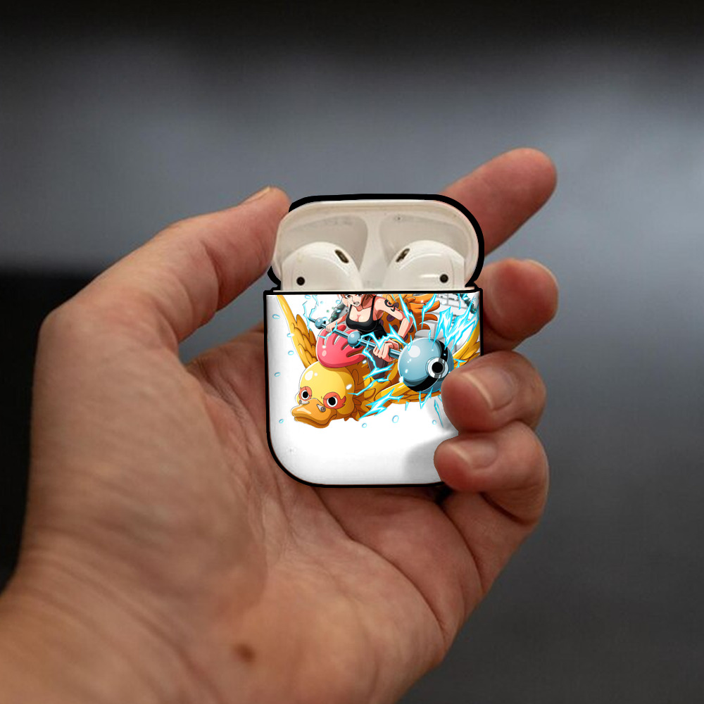 ワンピース ナミ ONE PIECE Nami AirPods 第2世代保護ケース ハードシェル ブラック 耐衝撃・防指紋・カラビナ付き