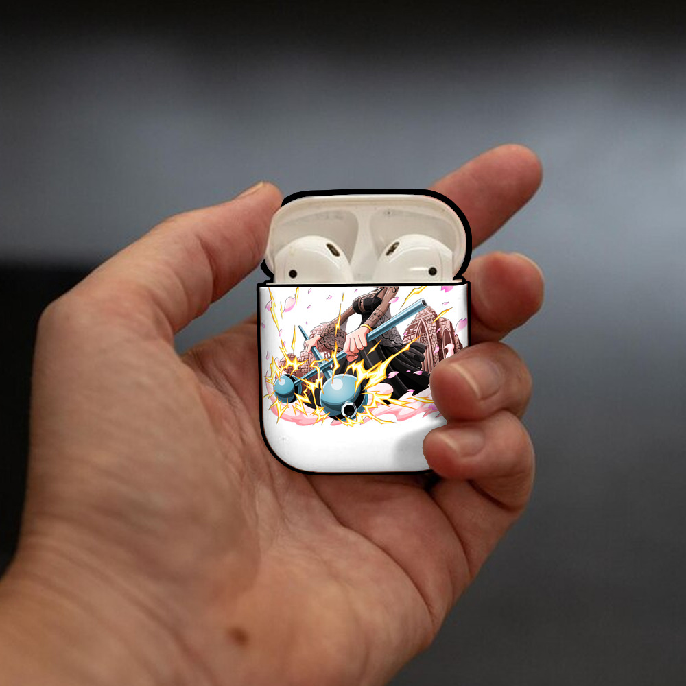 ワンピース ナミ ONE PIECE Nami AirPods 第2世代保護ケース ハードシェル ブラック 耐衝撃・防指紋・カラビナ付き