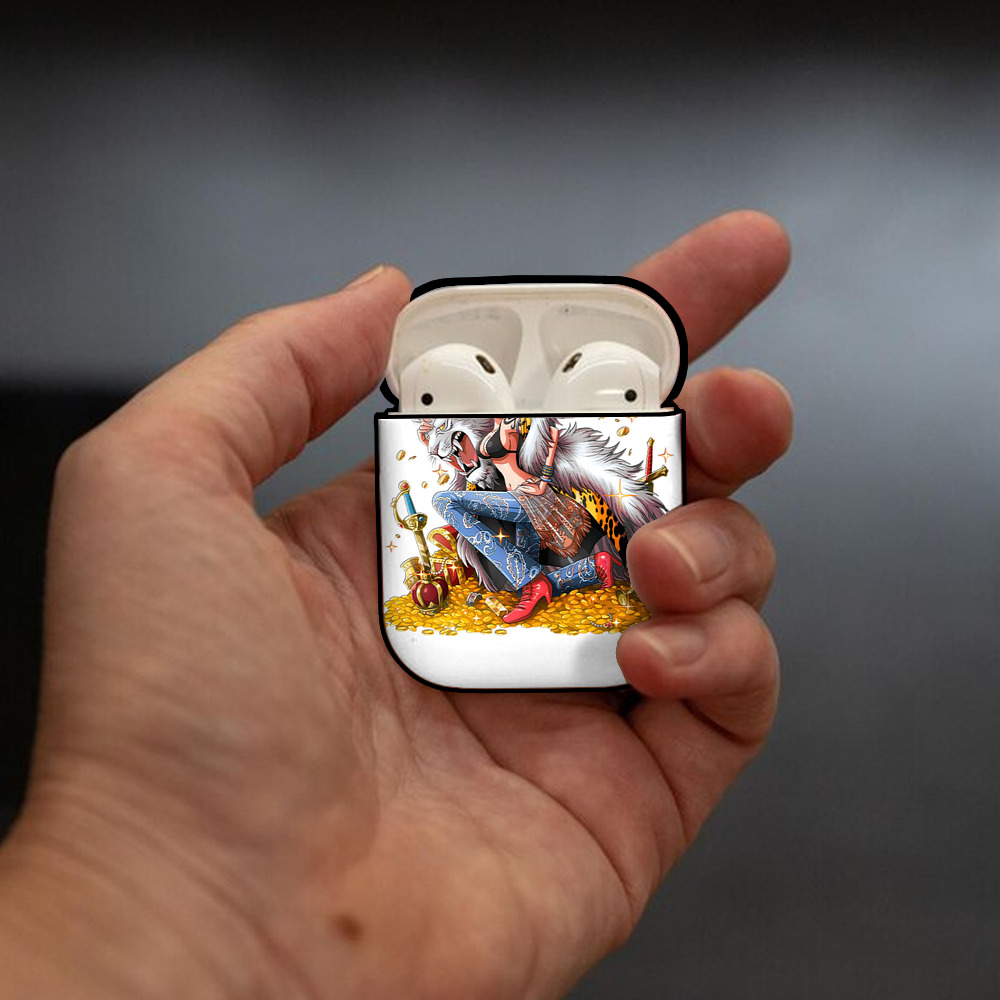 ワンピース ナミ ONE PIECE Nami AirPods 第2世代保護ケース ハードシェル ブラック 耐衝撃・防指紋・カラビナ付き