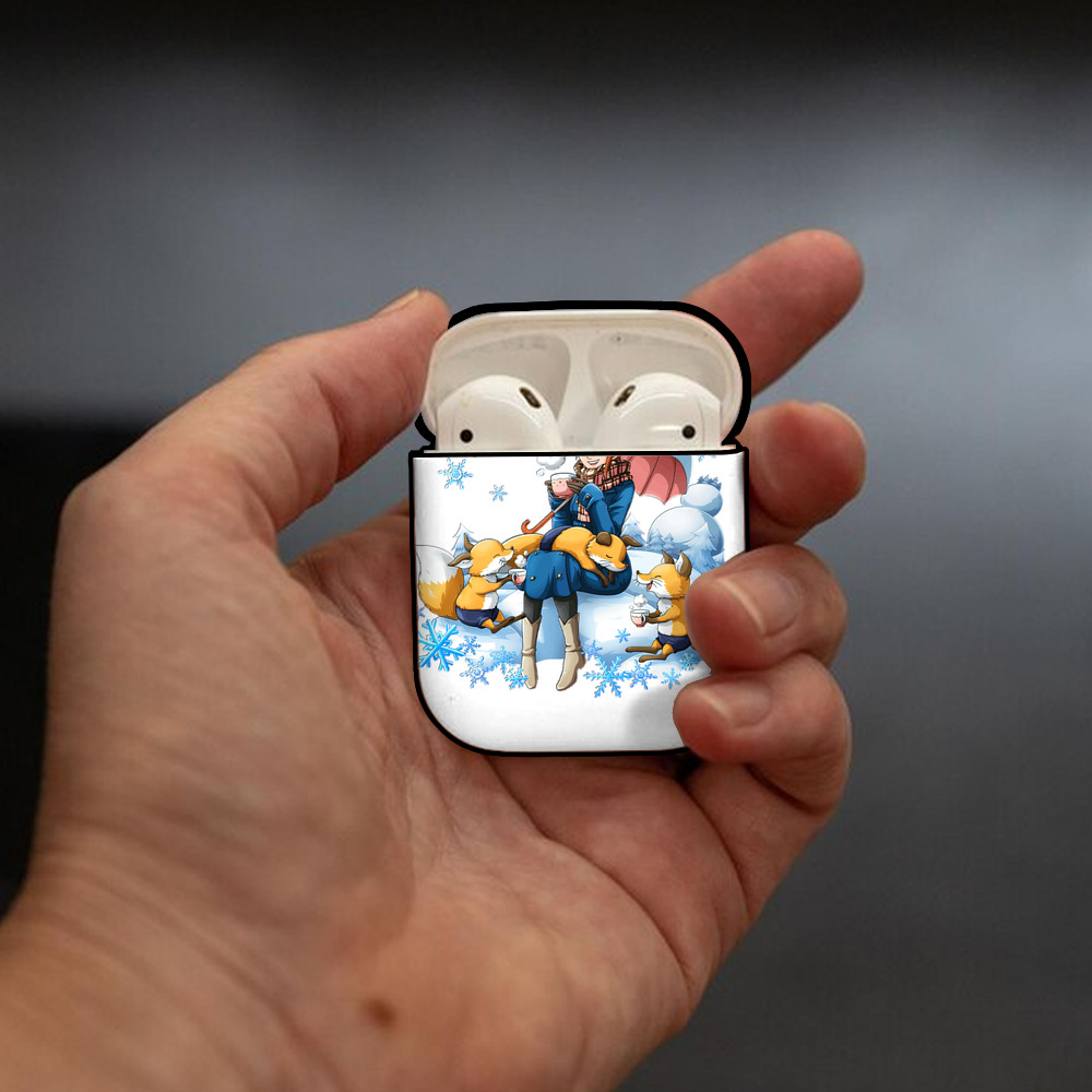 ワンピース ナミ ONE PIECE Nami AirPods 第2世代保護ケース ハードシェル ブラック 耐衝撃・防指紋・カラビナ付き