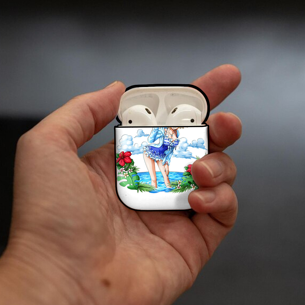 ワンピース ナミ ONE PIECE Nami AirPods 第2世代保護ケース ハードシェル ブラック 耐衝撃・防指紋・カラビナ付き