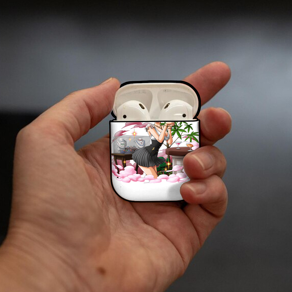 ワンピース ナミ ONE PIECE Nami AirPods 第2世代保護ケース ハードシェル ブラック 耐衝撃・防指紋・カラビナ付き