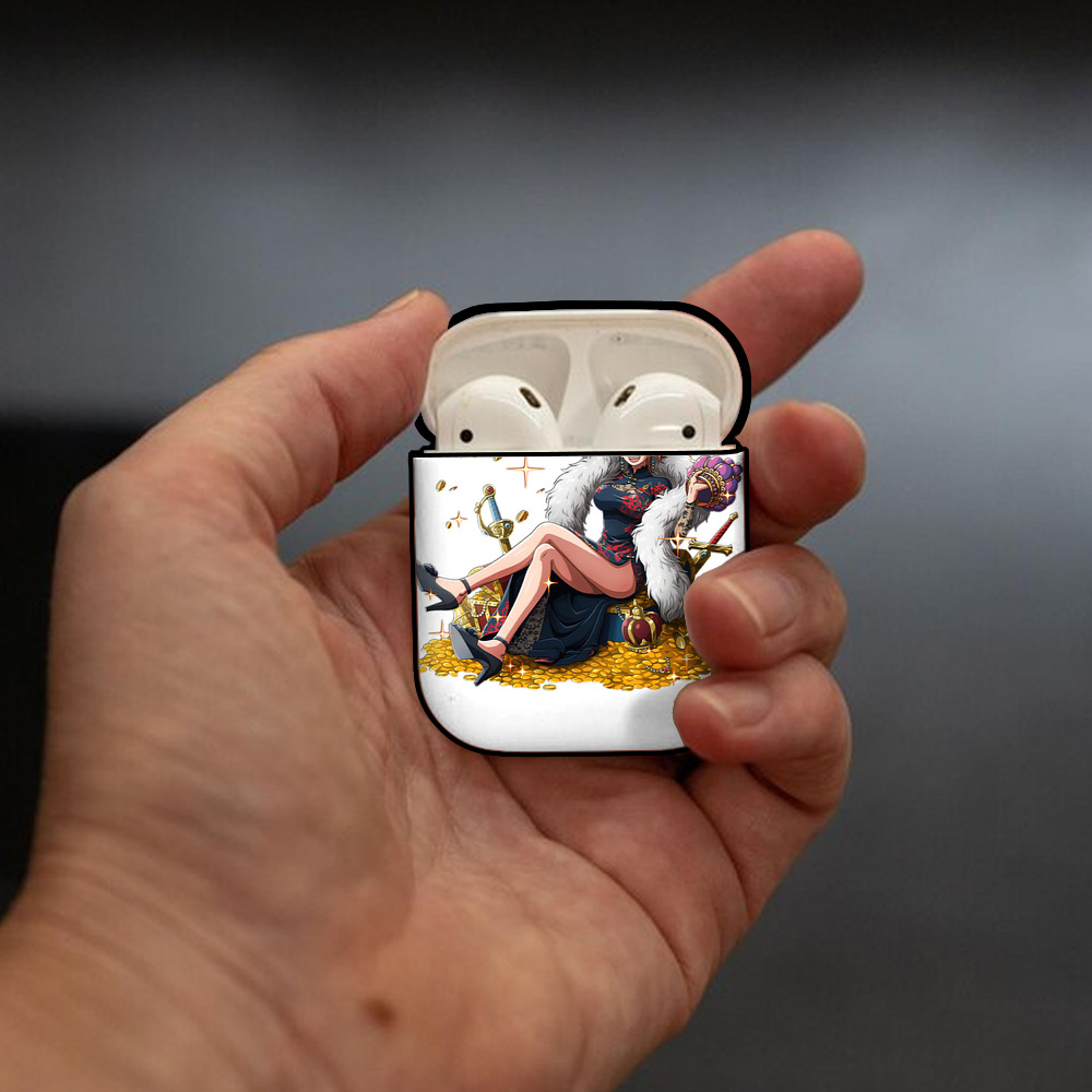 ワンピース ナミ ONE PIECE Nami AirPods 第2世代保護ケース ハードシェル ブラック 耐衝撃・防指紋・カラビナ付き