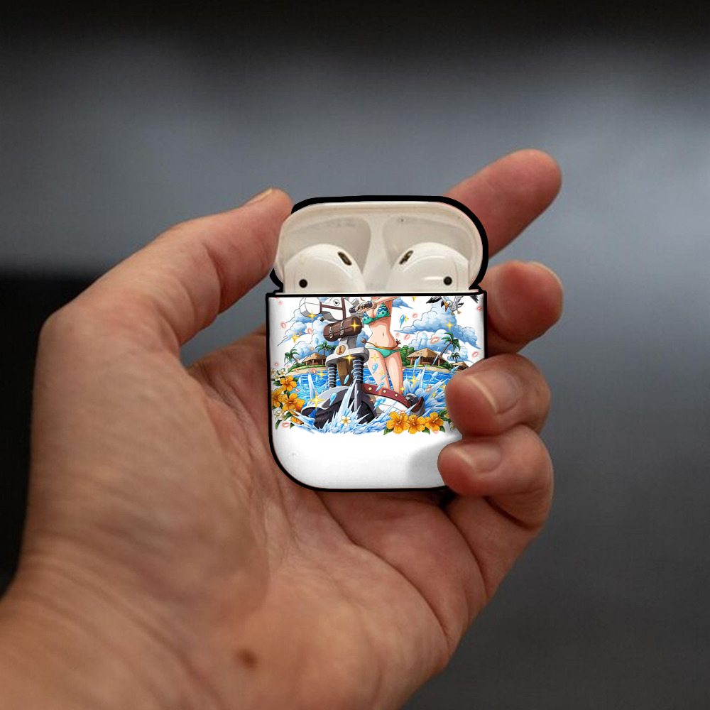 ワンピース ナミ ONE PIECE Nami AirPods 第2世代保護ケース ハードシェル ブラック 耐衝撃・防指紋・カラビナ付き