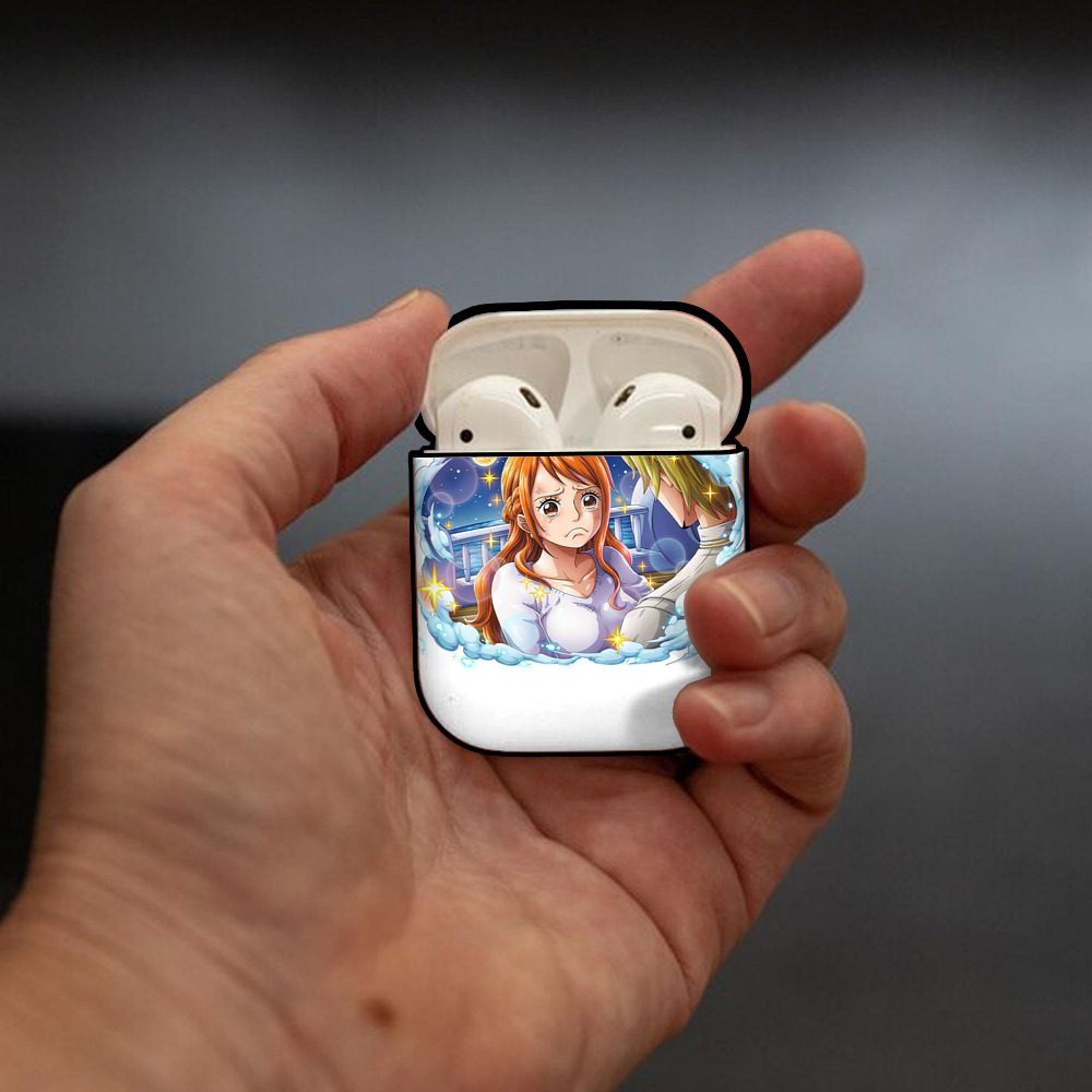 ワンピース ナミ ONE PIECE Nami AirPods 第2世代保護ケース ハードシェル ブラック 耐衝撃・防指紋・カラビナ付き