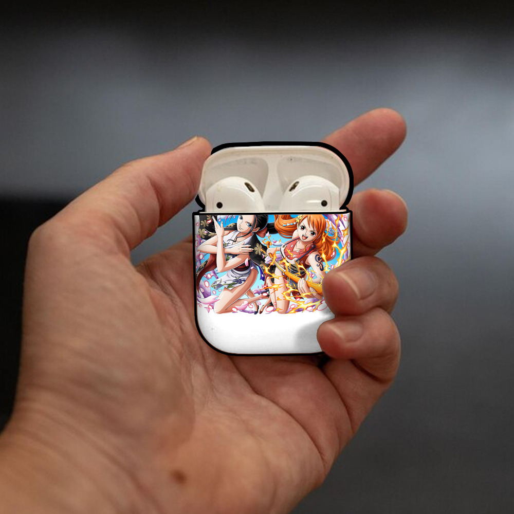 ワンピース ナミ ONE PIECE Nami AirPods 第2世代保護ケース ハードシェル ブラック 耐衝撃・防指紋・カラビナ付き