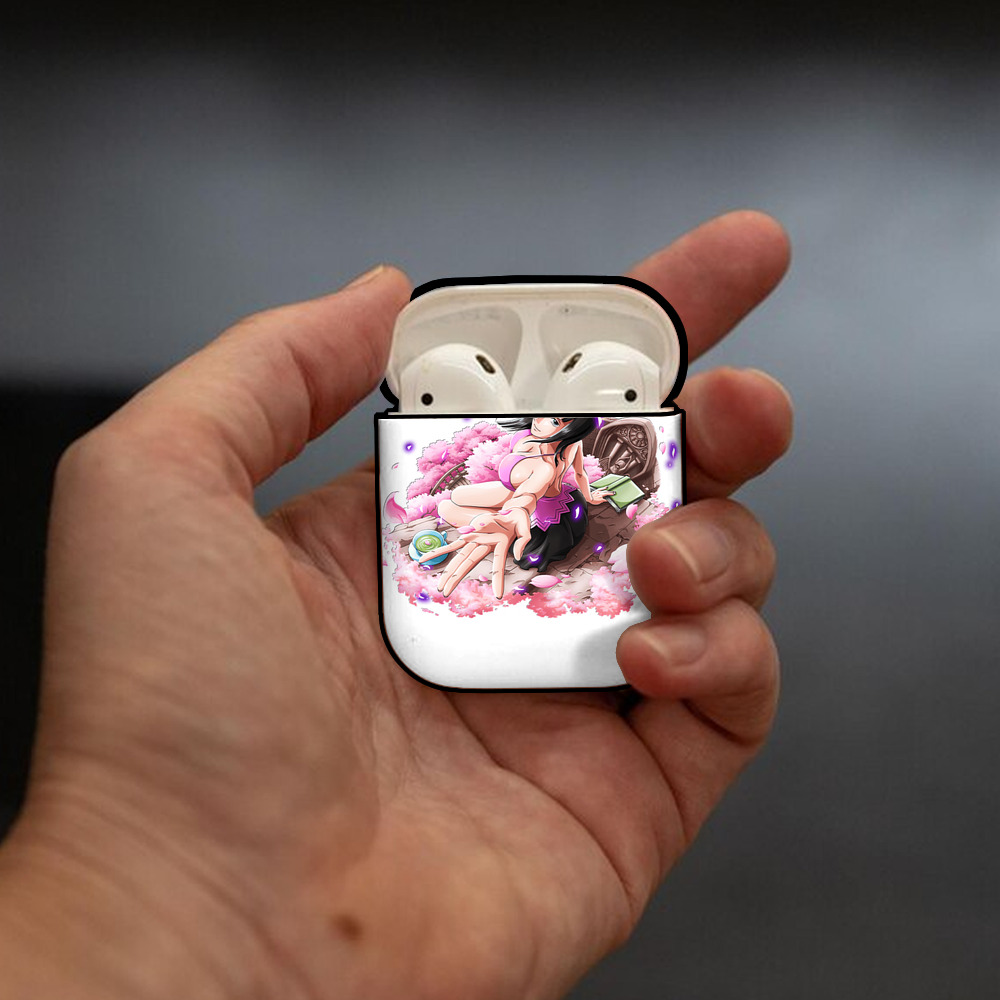 ワンピース ニコ・ロビン ONE PIECE Nico Robin AirPods 第2世代保護ケース ハードシェル ブラック 耐衝撃・防指紋・カラビナ付き