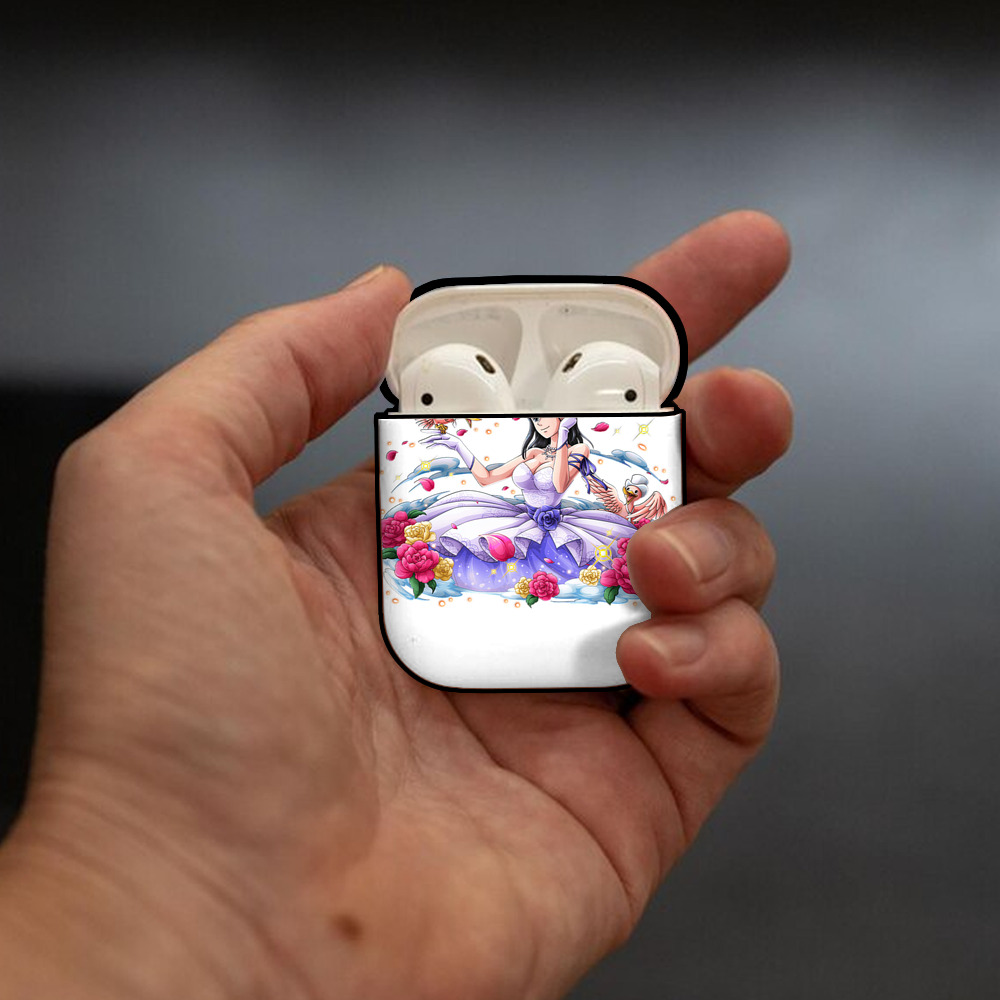 ワンピース ニコ・ロビン ONE PIECE Nico Robin AirPods 第2世代保護ケース ハードシェル ブラック 耐衝撃・防指紋・カラビナ付き
