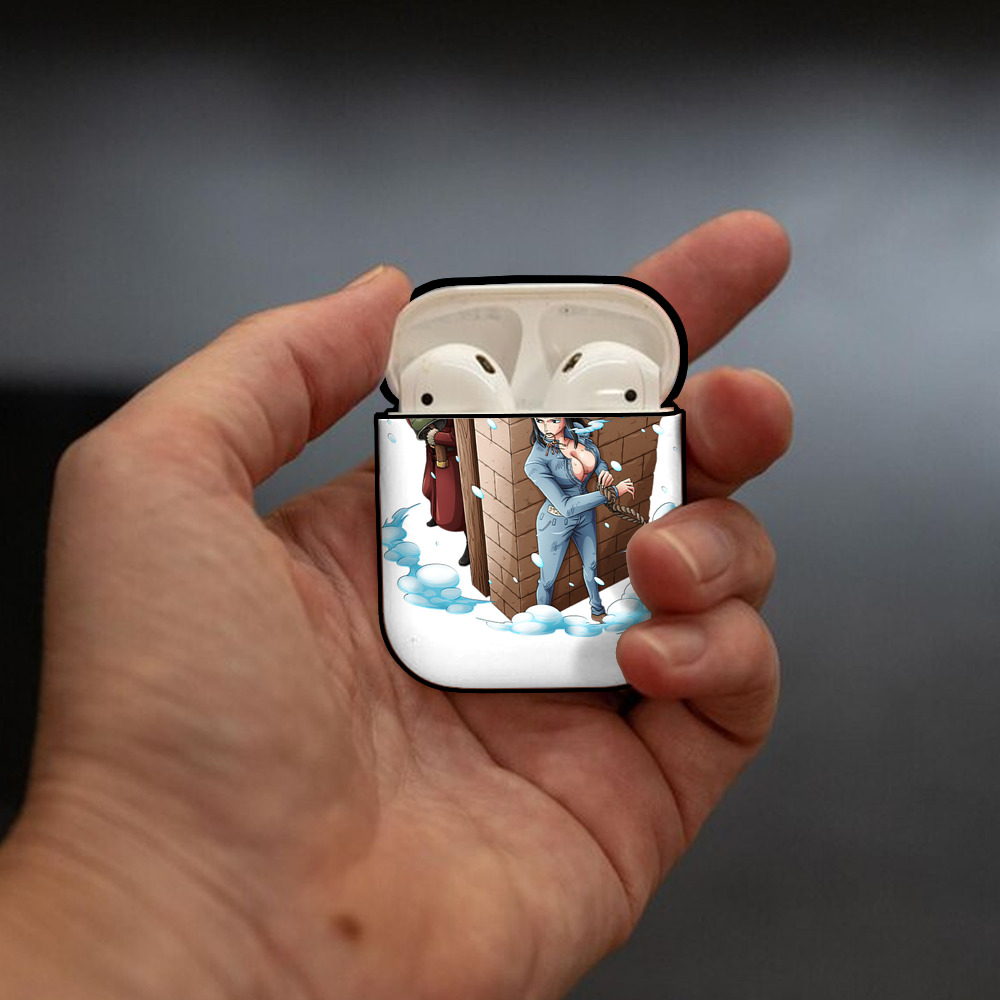 ワンピース ニコ・ロビン ONE PIECE Nico Robin AirPods 第2世代保護ケース ハードシェル ブラック 耐衝撃・防指紋・カラビナ付き