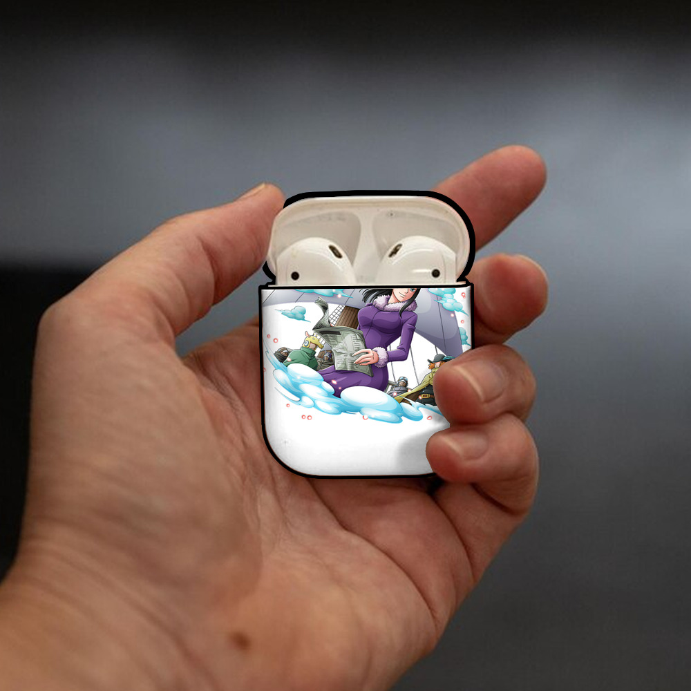 ワンピース ニコ・ロビン ONE PIECE Nico Robin AirPods 第2世代保護ケース ハードシェル ブラック 耐衝撃・防指紋・カラビナ付き