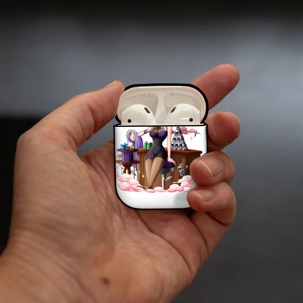 ワンピース ニコ・ロビン ONE PIECE Nico Robin AirPods 第2世代保護ケース ハードシェル ブラック 耐衝撃・防指紋・カラビナ付き
