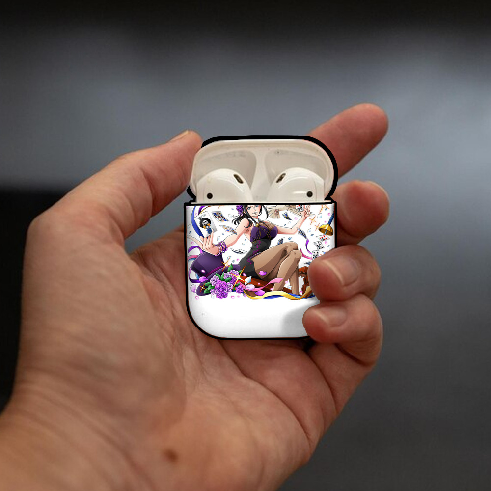 ワンピース ニコ・ロビン ONE PIECE Nico Robin AirPods 第2世代保護ケース ハードシェル ブラック 耐衝撃・防指紋・カラビナ付き