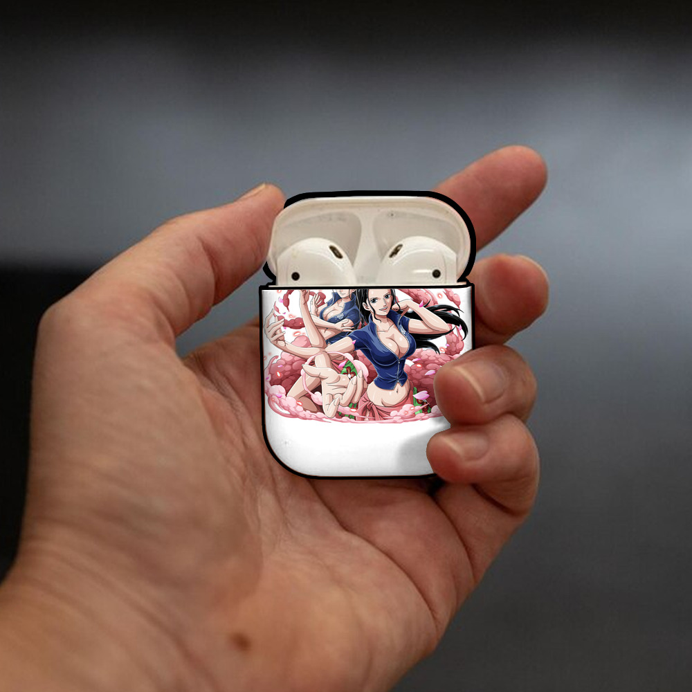 ワンピース ニコ・ロビン ONE PIECE Nico Robin AirPods 第2世代保護ケース ハードシェル ブラック 耐衝撃・防指紋・カラビナ付き
