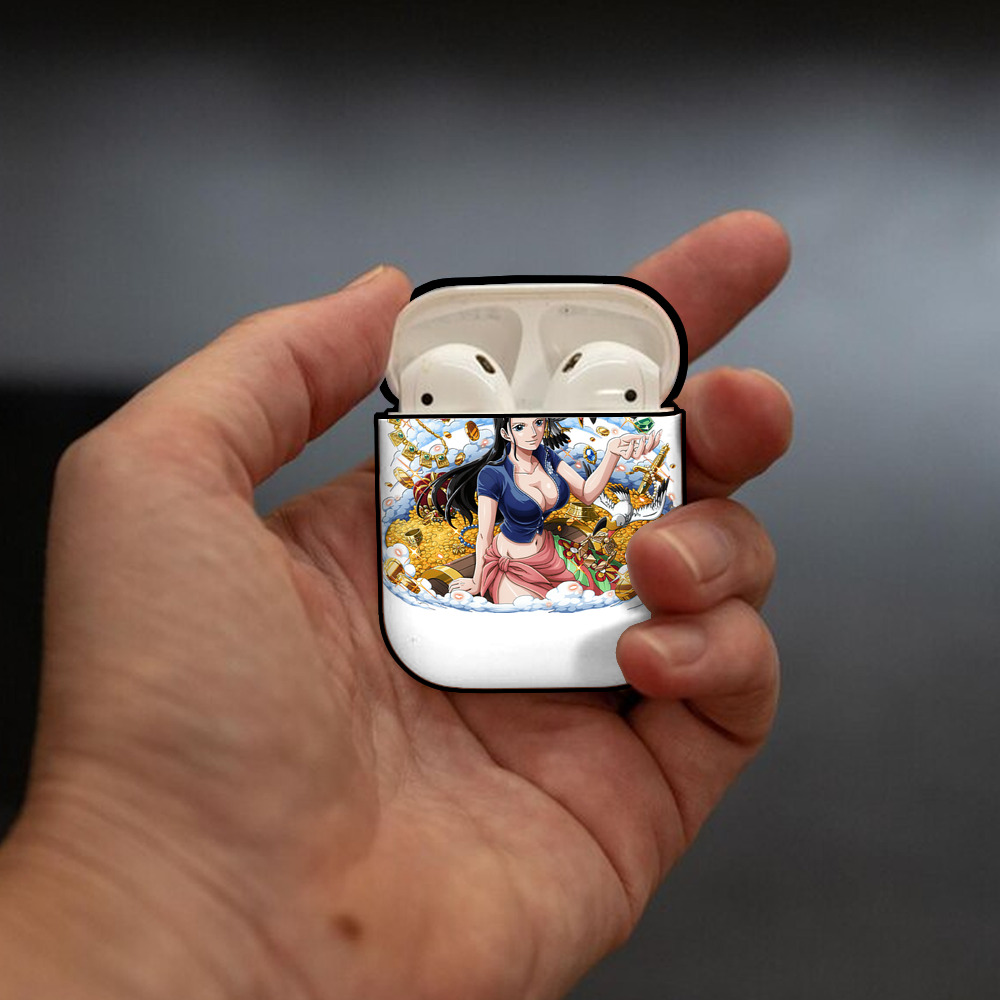 ワンピース ニコ・ロビン ONE PIECE Nico Robin AirPods 第2世代保護ケース ハードシェル ブラック 耐衝撃・防指紋・カラビナ付き