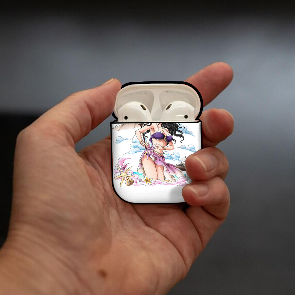 ワンピース ニコ・ロビン ONE PIECE Nico Robin AirPods 第2世代保護ケース ハードシェル ブラック 耐衝撃・防指紋・カラビナ付き