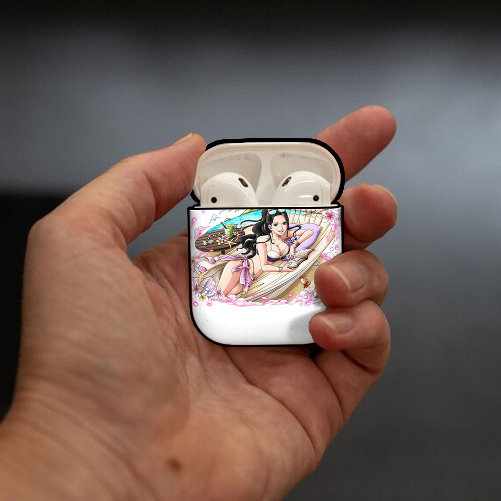 ワンピース ニコ・ロビン ONE PIECE Nico Robin AirPods 第2世代保護ケース ハードシェル ブラック 耐衝撃・防指紋・カラビナ付き