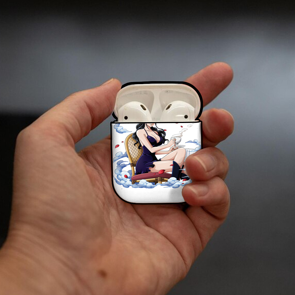 ワンピース ニコ・ロビン ONE PIECE Nico Robin AirPods 第2世代保護ケース ハードシェル ブラック 耐衝撃・防指紋・カラビナ付き